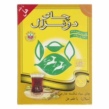 چای سیاه شکسته خارجی ( سیلان ) با طعم هل دو غزال 250 گرم