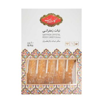 نبات نی دار زعفرانی گلستان 160 گرم 10 عددی
