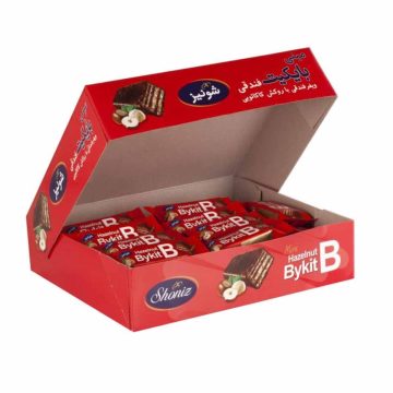 مینی ویفر با روکش کاکائویی و طعم فندق بایکیت شونیز 500 گرم