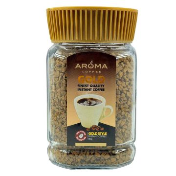 قهوه فوری طلایی شیشه آروما کافی 90 گرم 