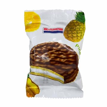 بیسکویت روکش کاکائویی با طعم آناناس والس سالمین 25 گرم