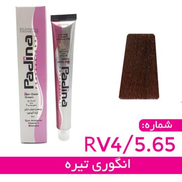 کرم رنگ مو انگوری تیره کد RV4 5.65 پادینا 100 میلی لیتر