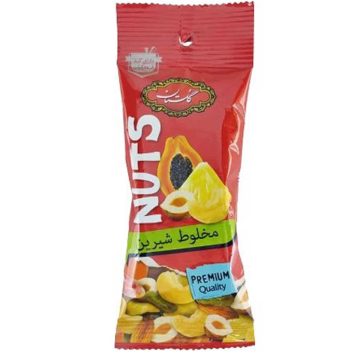 مخلوط شیرین (میوه های خشک شده با مغز دانه های نمکی) گلستان 40 گرم 