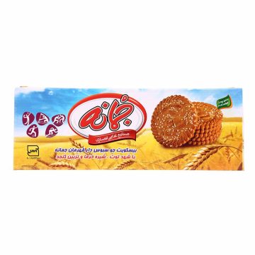 بیسکویت جو سبوس دار شهد توت + شیره خرما و تزیین کنجد قهرمان جمانه 1000 گرم 