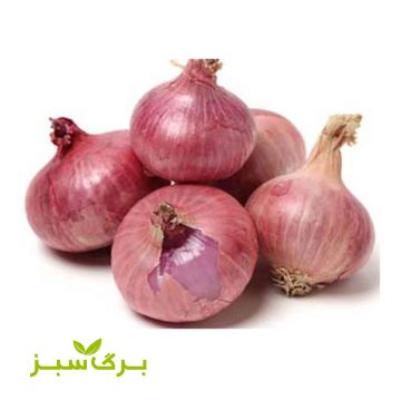 پیاز قرمز تبریز برگ سبز (وزن انتخاب کنید)