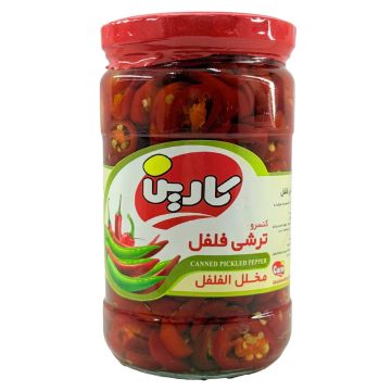 کنسرو ترشی فلفل هالوپینو قرمز کارین 640 گرم 