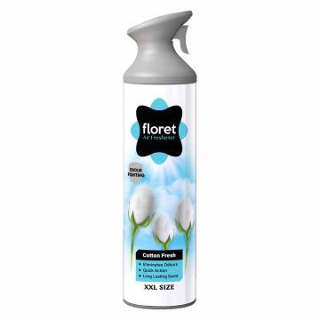 اسپری خوشبو کننده هوا سری فرش مدل Cotton Fresh سایز XXL فلورت 500 میلی لیتر