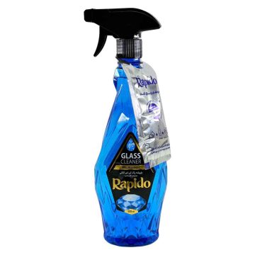 اسپری شیشه پاک کن + درخشان کننده آبی راپیدو 500 میلی لیتر 