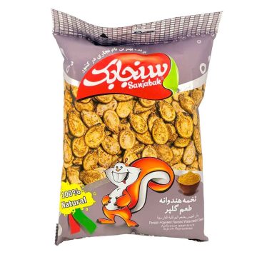 تخمه هندوانه پوست دار با طعم گلپر سنجابک 65 گرم 