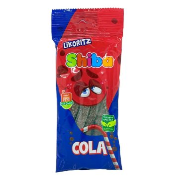 پاستیل شکری مغزدار مدل لیکوریتز با طعم کولا شیبا 90 گرم
