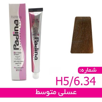 کرم رنگ مو عسلی متوسط کد H5 6.034 پادینا 100 میل