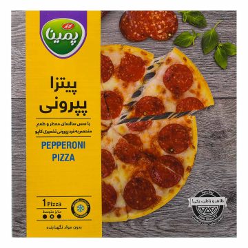 پیتزا نیمه آماده منجمد پپرونی پمینا کاله متوسط