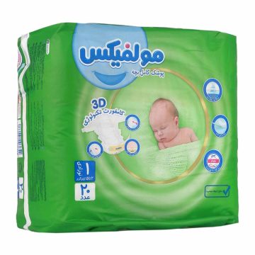پوشک بچه سایز 1 نوزادی مولفیکس 20 عددی