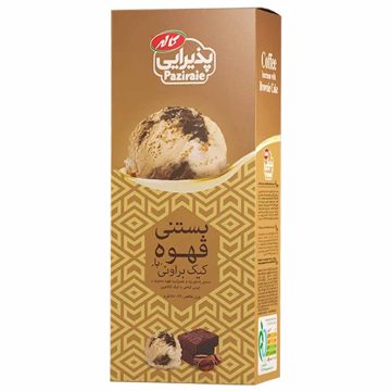 بستنی پاکتی قهوه با کیک براونی کاله 1 لیتر