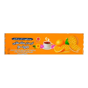 بیسکویت کرمدار ساقه طلایی پرتقالی مینو 192 گرم