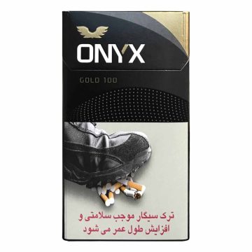 سیگار باریک بلند طلایی جلد مشکی اونیکس