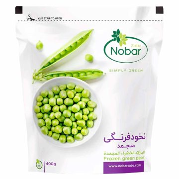 نخود فرنگی منجمد نوبر سبز 400 گرم