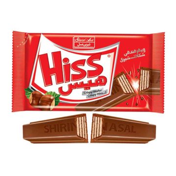 شکلات شیری با مغز ویفر هیس شیرین عسل 42 گرم 4 انگشتی