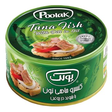 کنسرو ماهی تون با شوید در روغن پولک 180 گرم