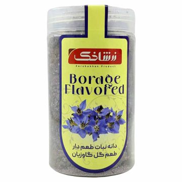 دانه نبات طعم گل گاو زبان قوطی زرشاخک 420 گرم 