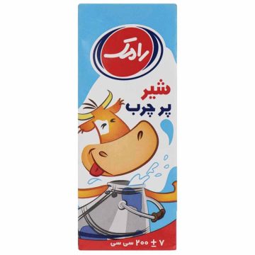 شیر پاکتی پرچرب رامک 200 سی سی 