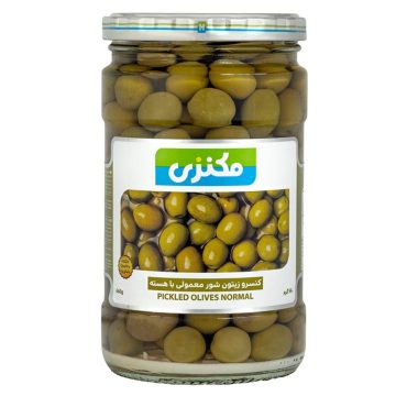 زیتون شور سبز با هسته معمولی مکنزی 660 گرم