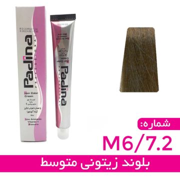 کرم رنگ مو بلوند زیتونی متوسط کد M6 7.2 پادینا 100 میل