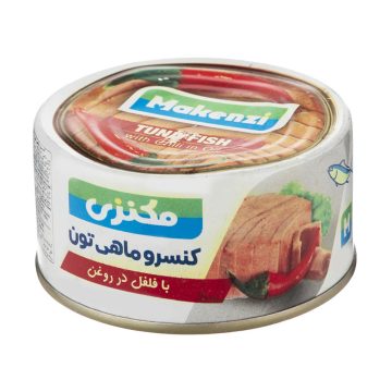 کنسرو ماهی تون با فلفل در روغن گیاهی مکنزی 180 گرم  