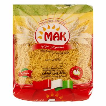 ماکارونی ساده فیدلی (سوپی) مک ماکارون 500 گرم