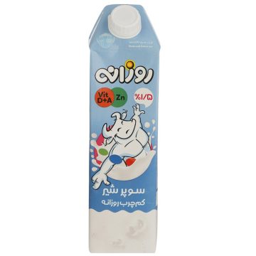 سوپر شیر کم چرب روزانه پاکتی روزانه 1 لیتر