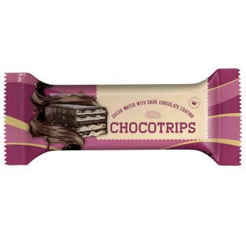 ویفر کاکائویی با روکش شکلات تلخ چوکوتریپس 50 گرم 