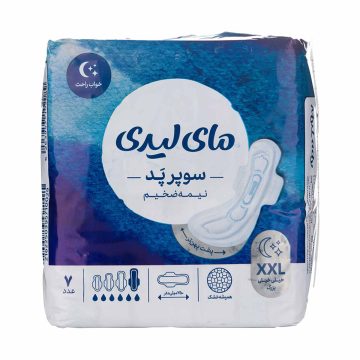 نوار بهداشتی سوپر پد نیمه ضخیم همیشه خشک سایز خیلی خیلی بزرگ مای لیدی 7 عددی 2089