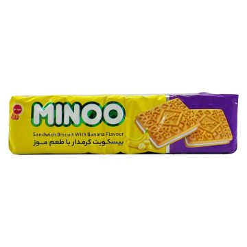 بیسکویت کرمدار با طعم موز مینو 117 گرم