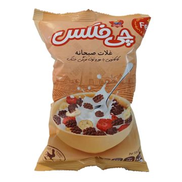 غلات صبحانه کاکائویی با موز و توت فرنگی خشک چی فلکس چی توز 55 گرم 