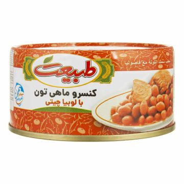 کنسرو ماهی تون با لوبیا چیتی طبیعت 170 گرم