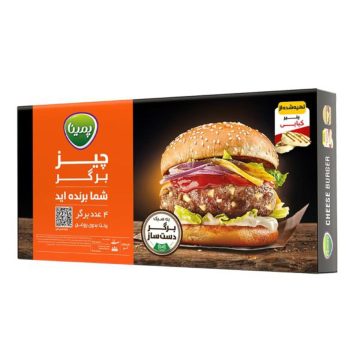 چیز برگر 100 درصد گوشت گوساله پمینا کاله 500 گرم 4 عددی