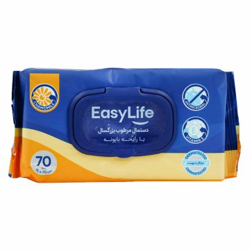 دستمال مرطوب بزرگسال رایحه بابونه ایزی لایف 70 عددی