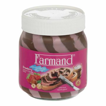 کرم کاکائو فندق توت فرنگی دو رنگ فرمند 330 گرم