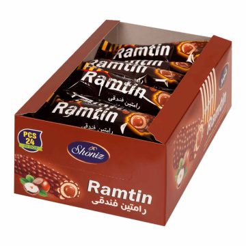 شکلات رامتین فندقی شونیز 19 گرم بسته 24 عددی