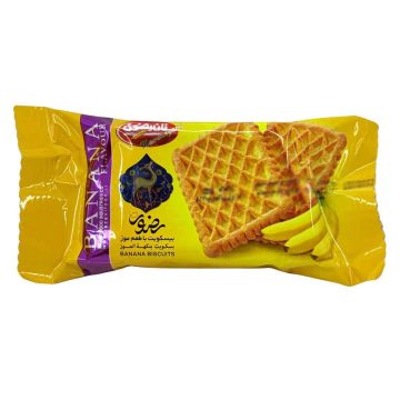 بیسکویت با طعم موز نان رضوی 33 گرم 