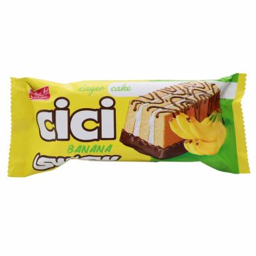 کیک سه لایه با طعم موز سی سی شیرین عسل 40 گرم 