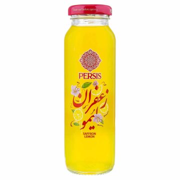 نوشیدنی لیمو زعفران شیشه پرسیس 200 میلی لیتر