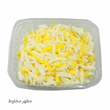 پنیر پیتزا خلال مخلوط (موزارلا،پروسس گودا،پروسس موزارلا) مطهر فله وزن 250 گرم