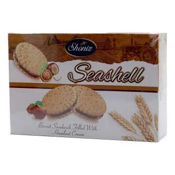 بیسکویت کرمدار فندقی جعبه ای سی شل شونیز 560 گرم  