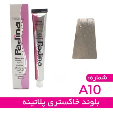 کرم رنگ مو بلوند خاکستری پلاتینه کد A10 پادینا 100 میلی لیتر