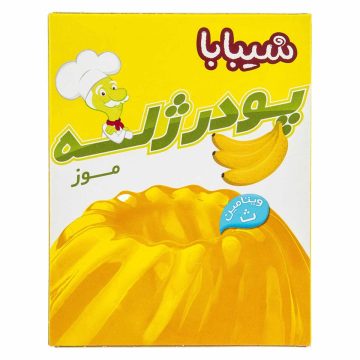 پودر ژله با طعم موز شیبابا 100 گرم