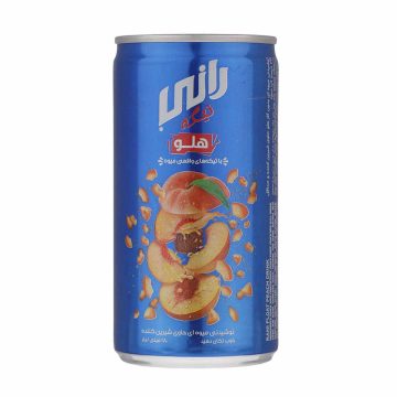نوشیدنی هلو حاوی تیکه های میوه قوطی رانی 180 میلی لیتر