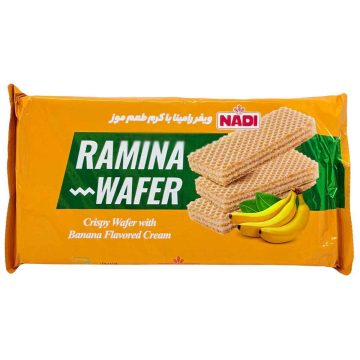 ویفر کریسپی با کرم طعم موز رامینا نادی 110 گرم