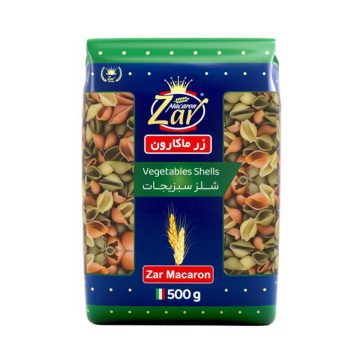 ماکارونی فرمی شلز (صدف) سبزیجات زر ماکارون 500 گرم