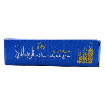 شمع سفید ستاره طلایی  6 عددی